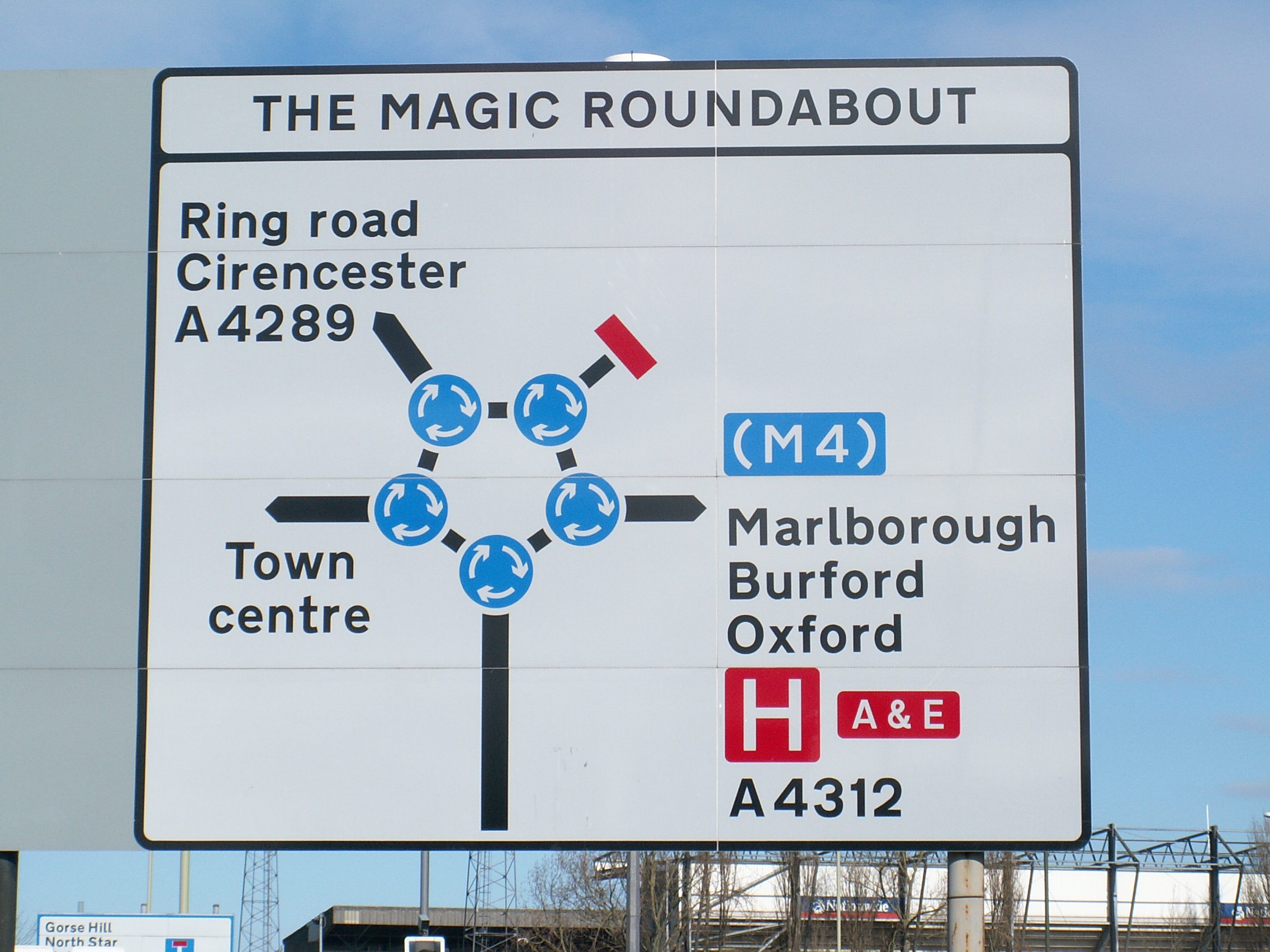 The magic roundabout sign, Swindon