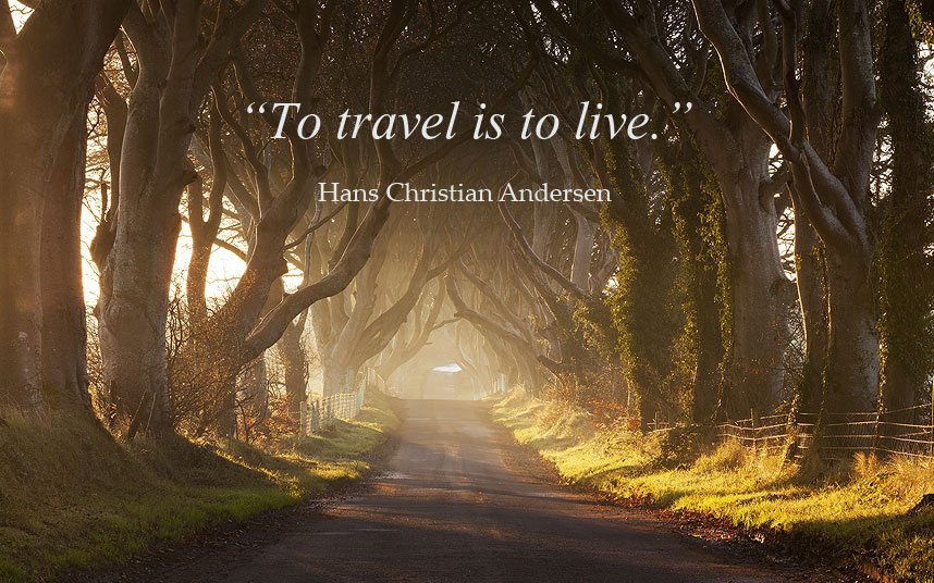 Travel quote: to travel is to live