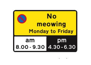 No meowing sign