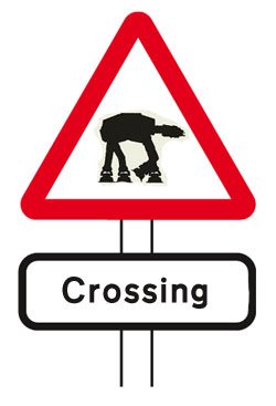 Crossing road sign