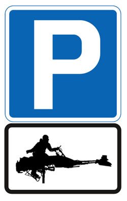 Star Wars parking sign