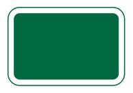 Green rectangle road sign